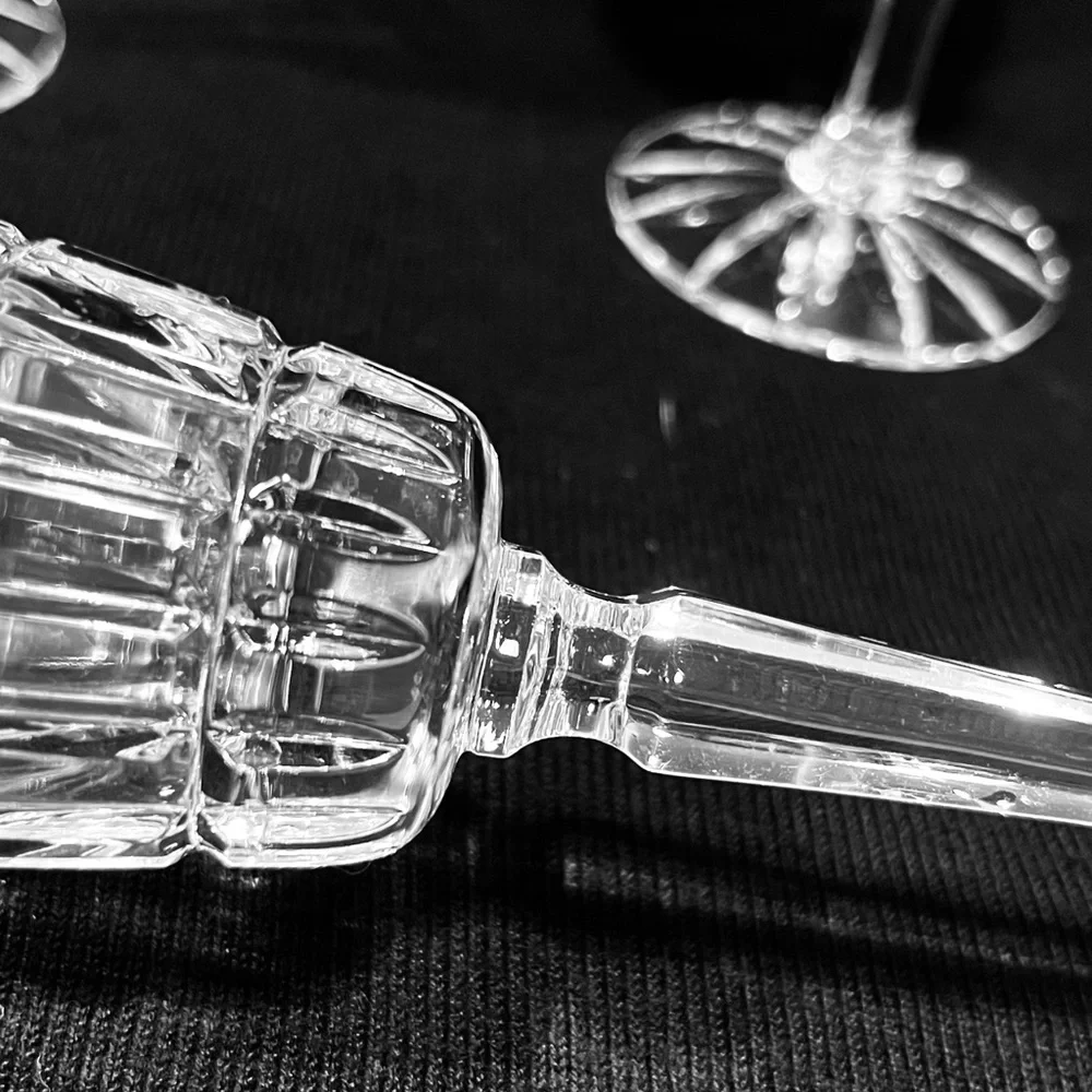 Vintage Val St Lambert Heavy Crystal Champagne Flutes Set of 4